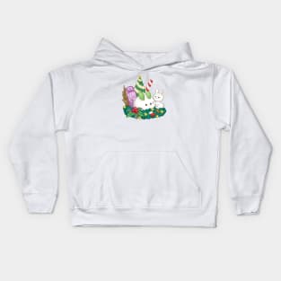 Bunny Christmas Snow Kids Hoodie